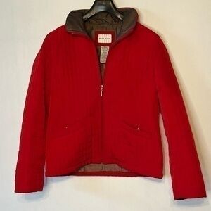 White Stag Gorgeous Quilted Red Jacket, Zipper, Pockets Sz M 8/10 Missy.